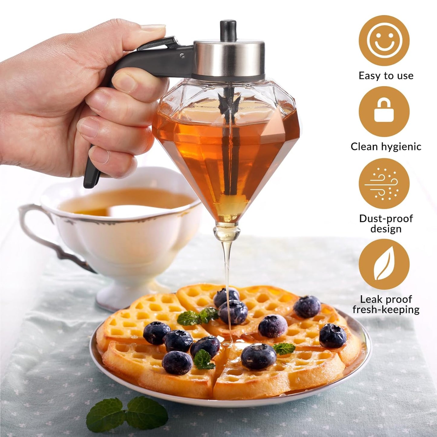 Diamond Glass Honey Dispenser™️