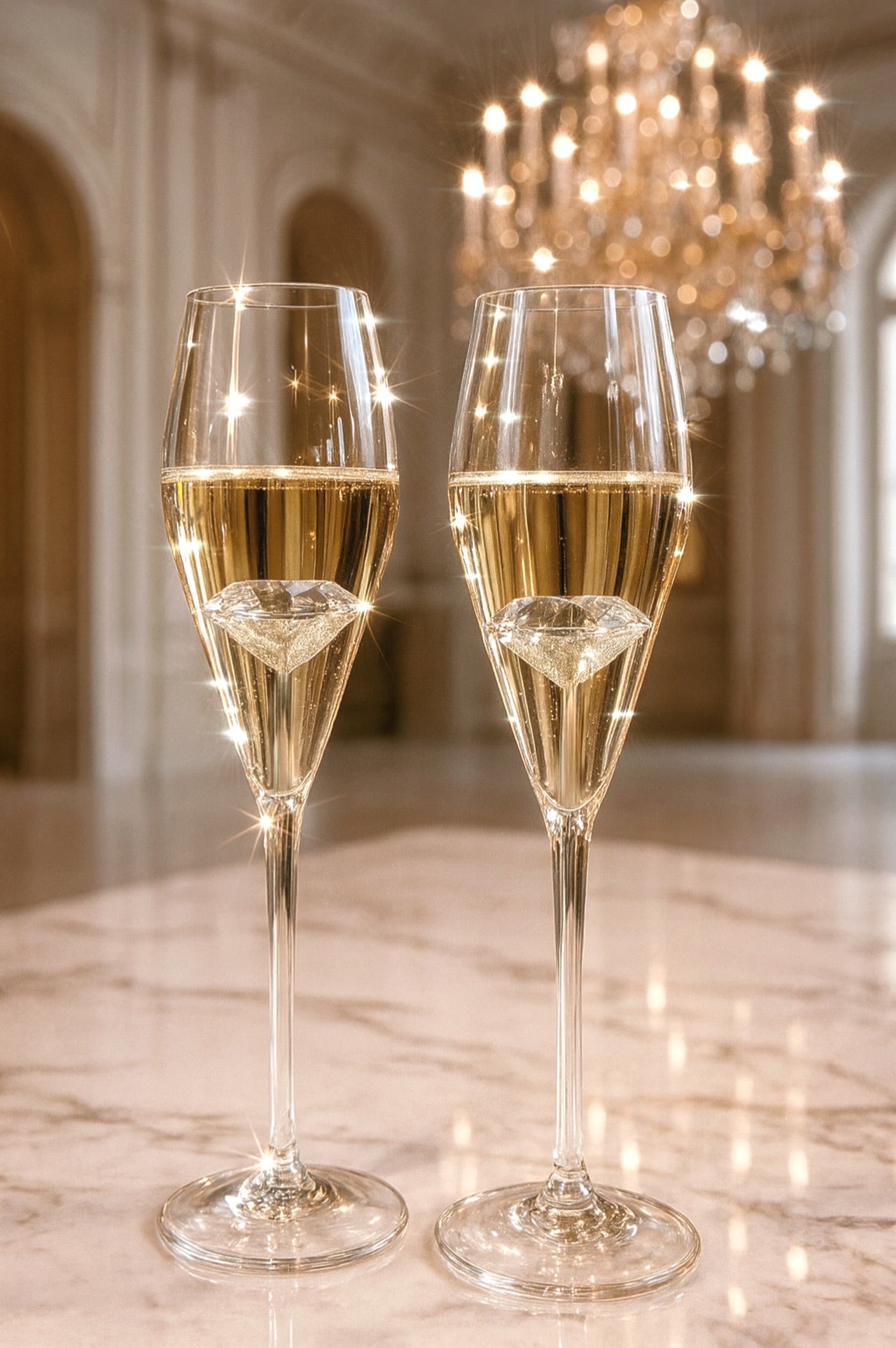 ‘100-Carat’™️ Diamond Champagne Flute - Set of 2