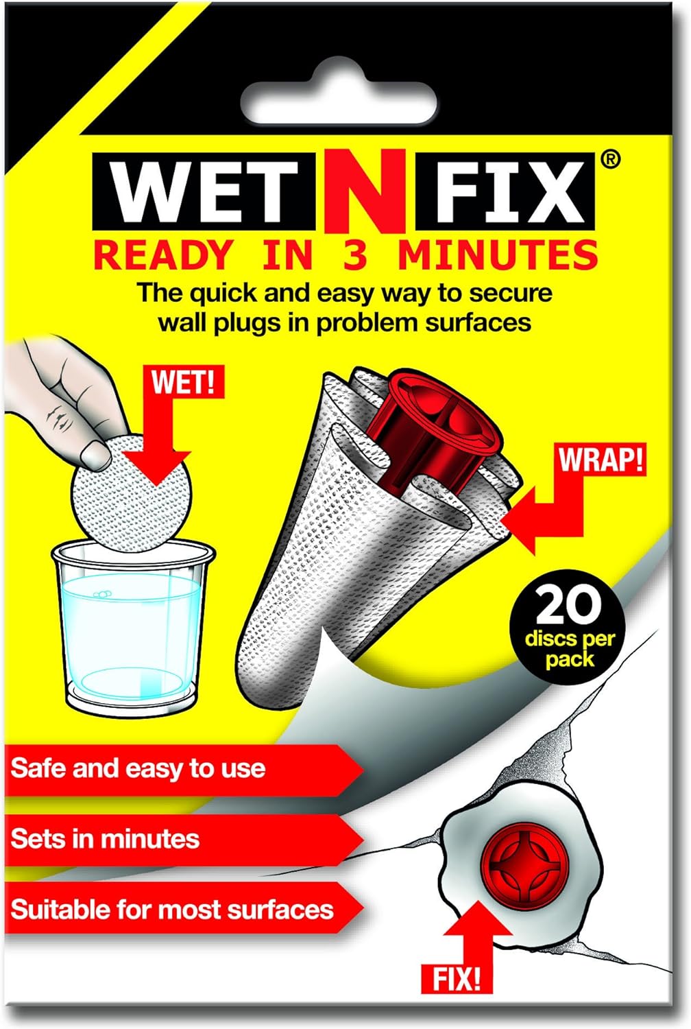 Fix Wall Plugs Fast! No Need to Fill or Redrill - Pack of 50