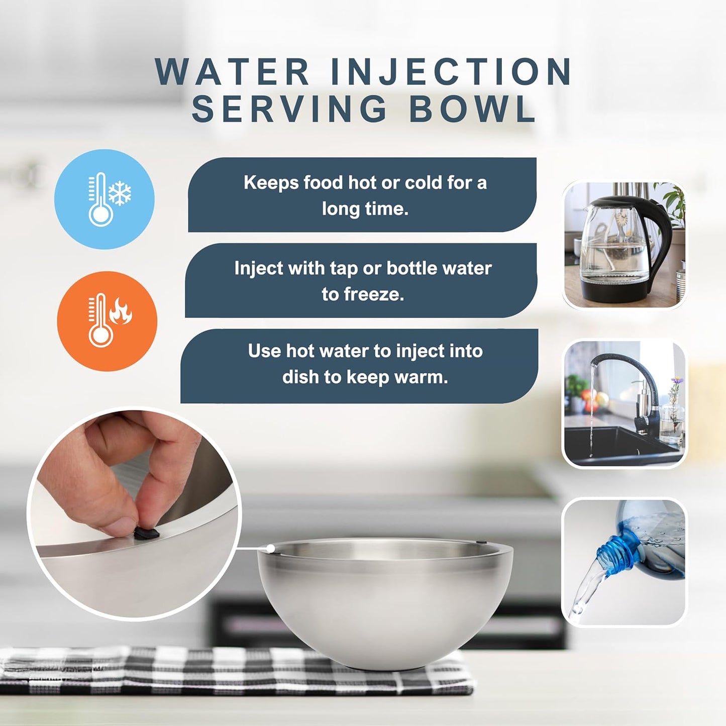 Insulated Hot/Cold Serving Bowl™️ - Pack of 2