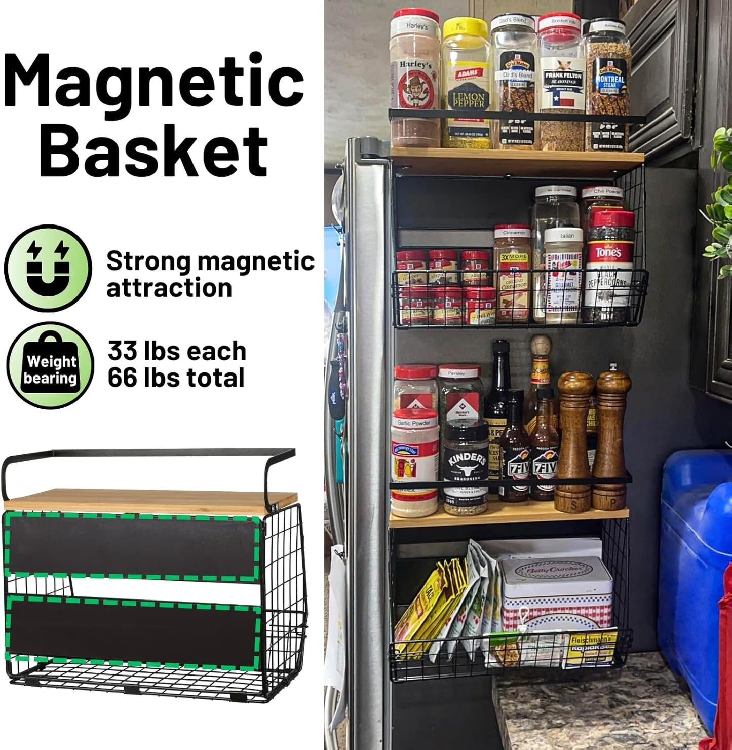 EasyOrganizer™️ - Magnetic Shelf With Wood Lid