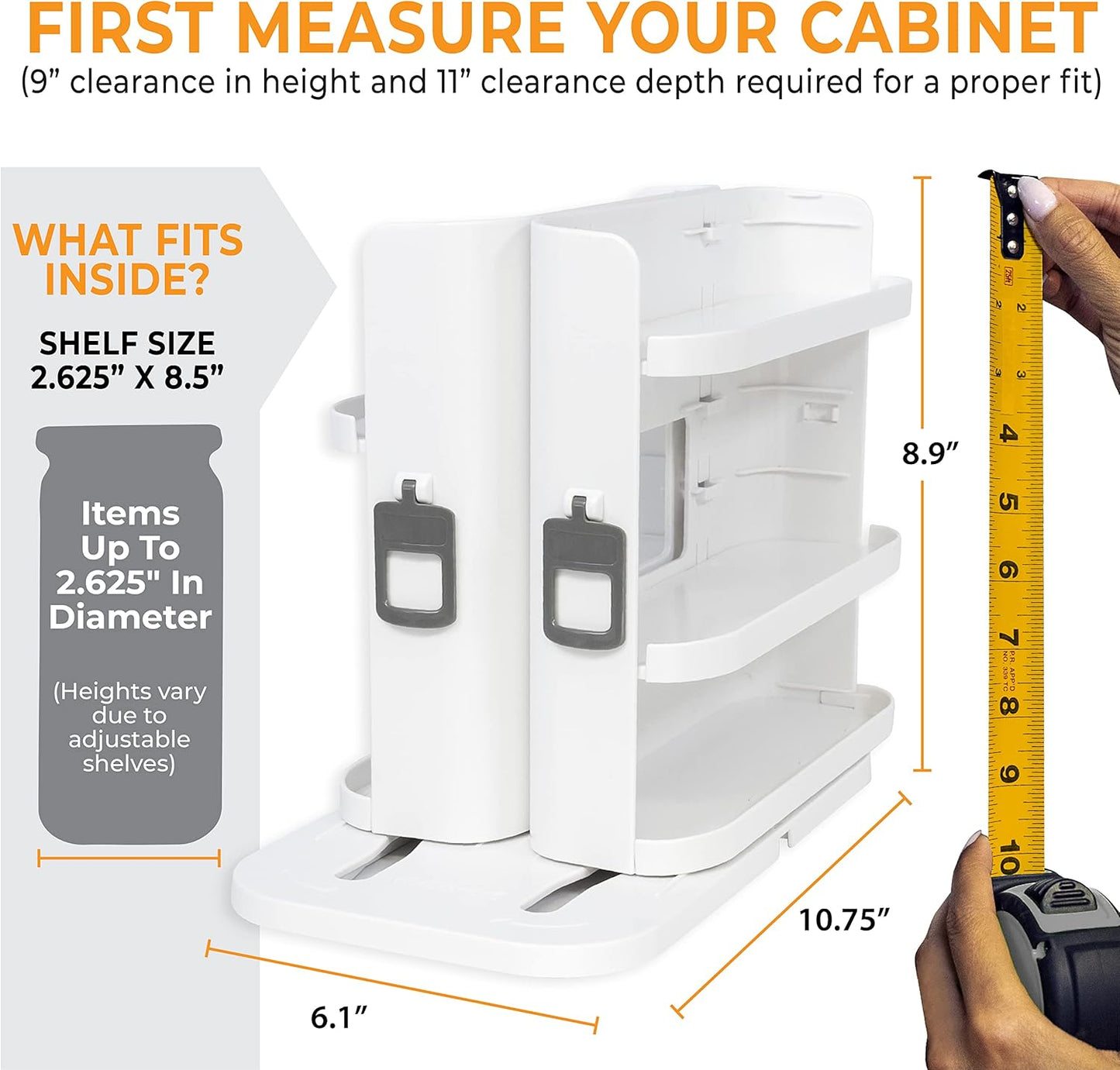 Modular Spice Rack Organizer™️ - Slide & Rotate Easily