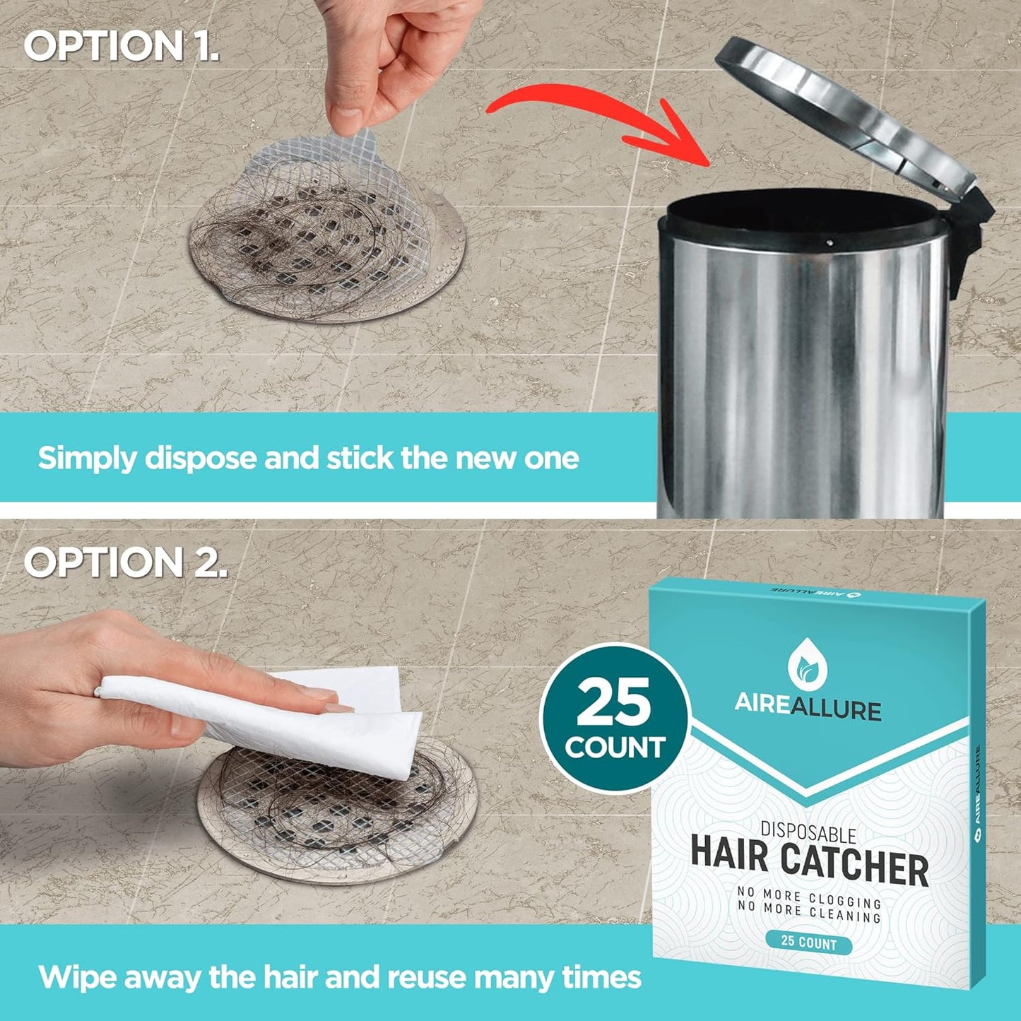 Disposable Drain Hair Catcher™️ - Pack of 100