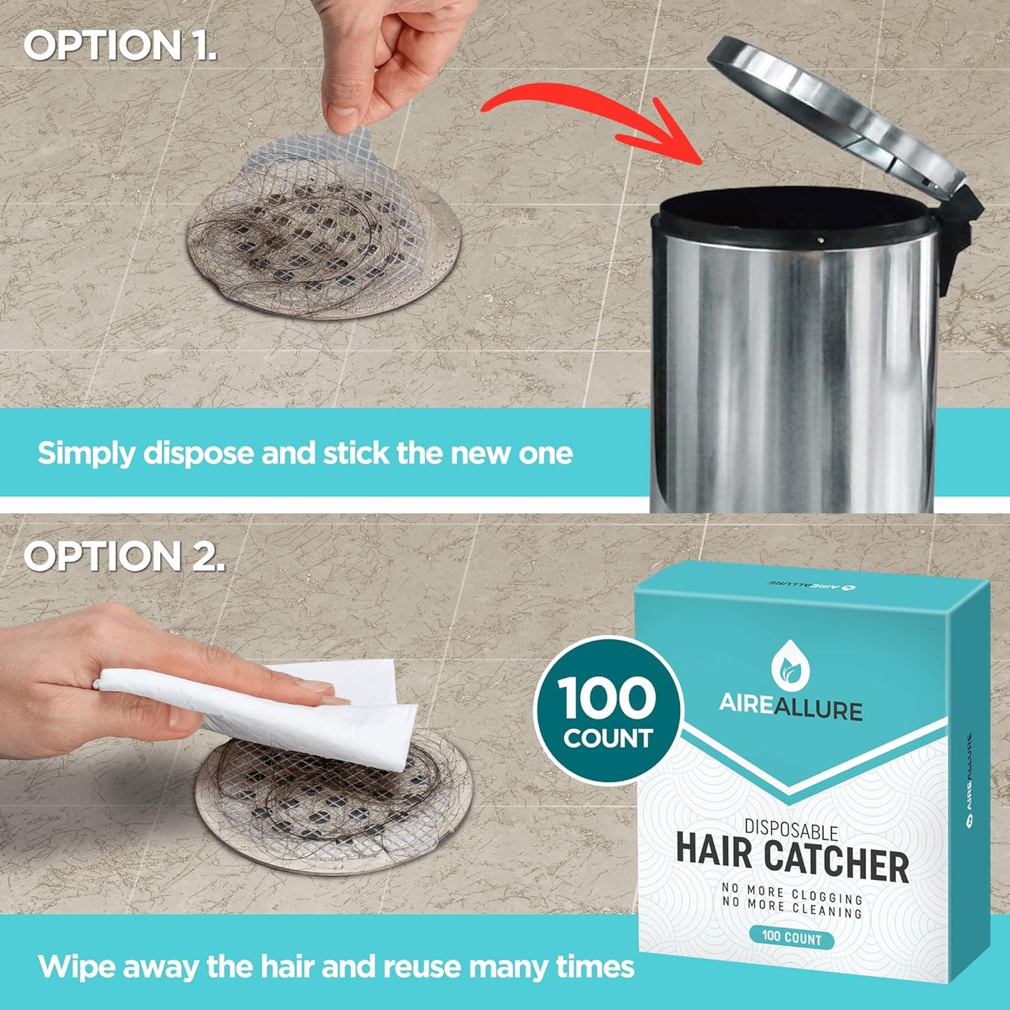 Disposable Drain Hair Catcher™️ - Pack of 100