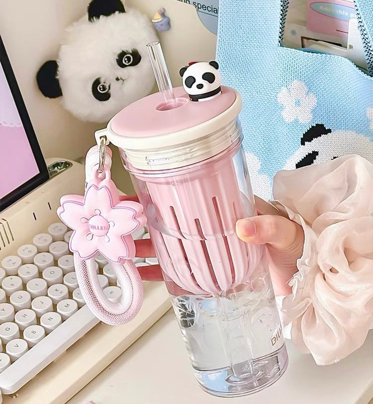 Kawaii Sakura And Panda Water Bottle™️