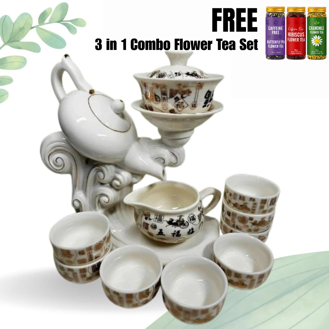 Luxury Oriental TeaPot Set™️ - With 8 Cups