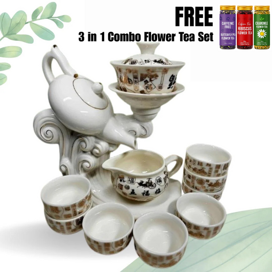 Luxury Oriental TeaPot Set™️ - With 8 Cups