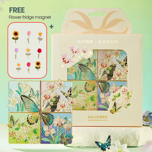 Glow-in-the-Dark Butterfly Fridge Magnet(Set of 4)™