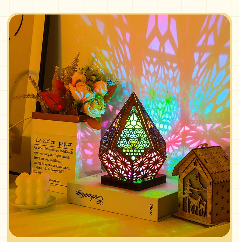 Magical Wooden Bohemian Star Lamp™️