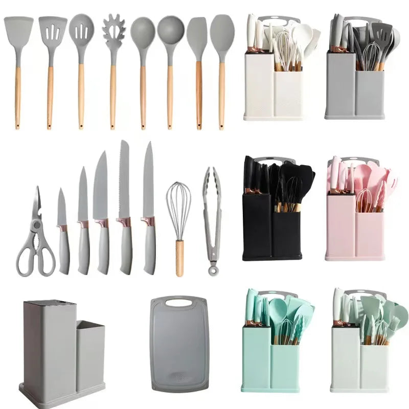 19 Pcs Silicone Kitchen Utensil Set™️