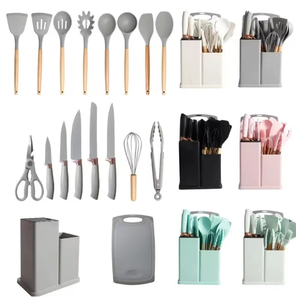 19 Pcs Silicone Kitchen Utensil Set™️