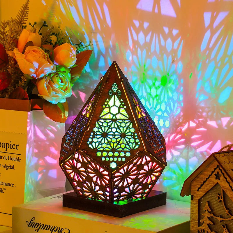 Magical Wooden Bohemian Star Lamp™️