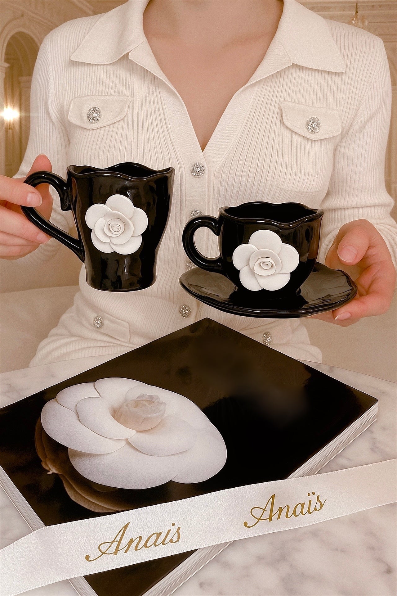 Camellia™️ Ceramic Tea/Coffee Cup - Set of 2