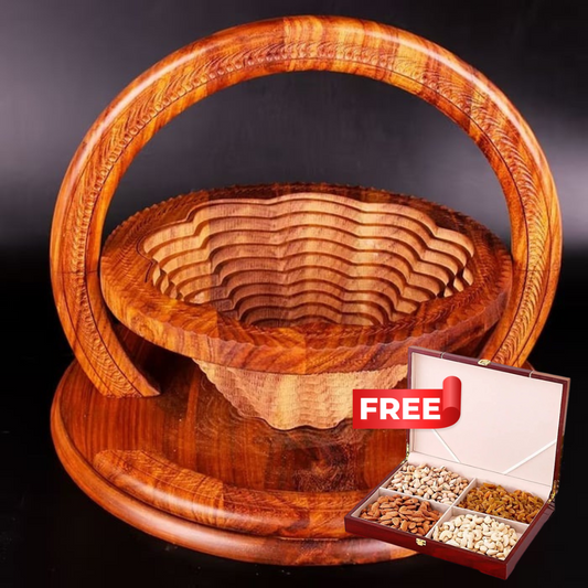 Premium Wood Carved Fruit Plate™