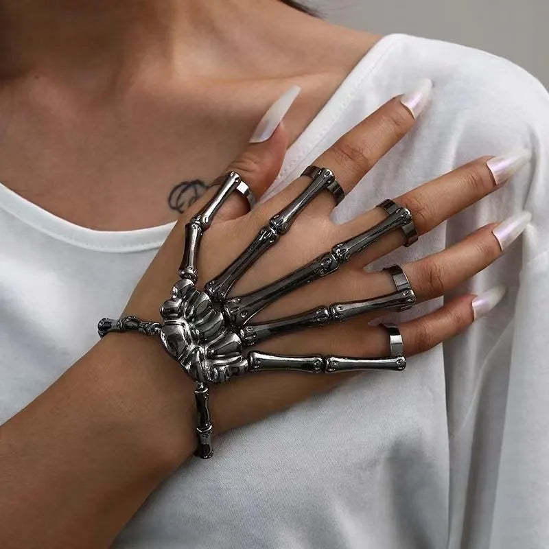 Necromantic Armor Skeleton Bracelet With Finger Claws™️