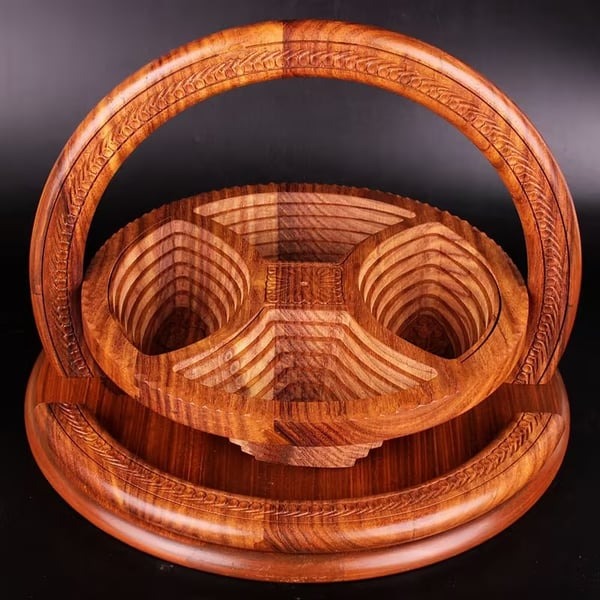 Premium Wood Carved Fruit Plate™