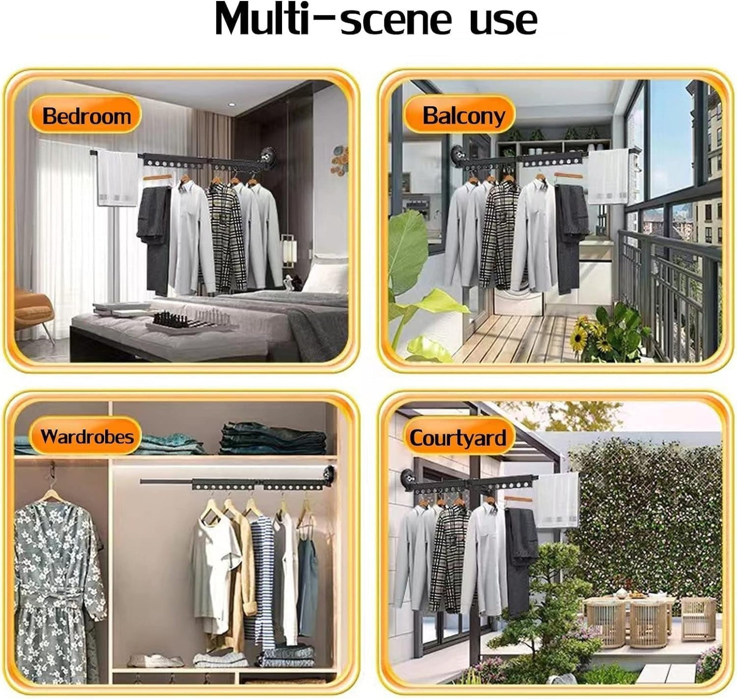 Retractable Wall Mounted Cloth Drying Rack™️