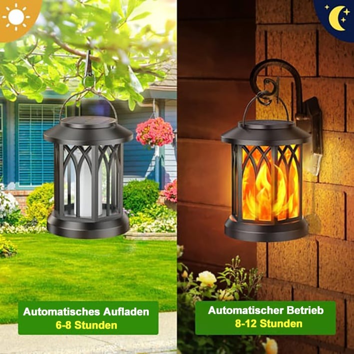 LumiBloom™ Flickering Flame Solar Lantern