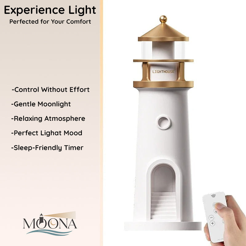 Moona™ 3D Moon Projector Lighthouse Lamp